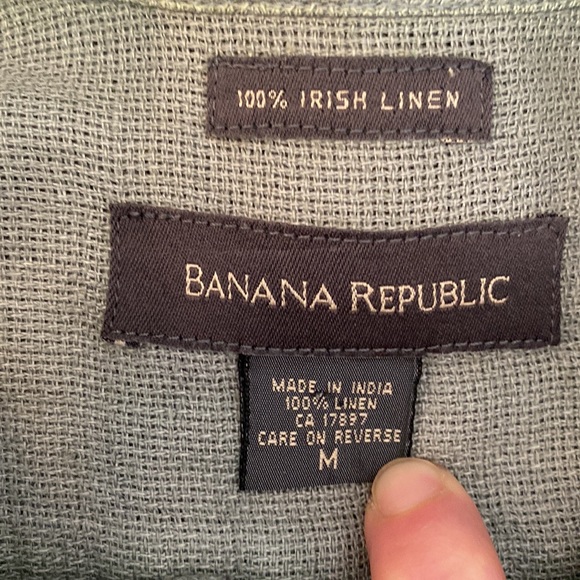 Banana Republic Irish linen button down shirt - Picture 3 of 4